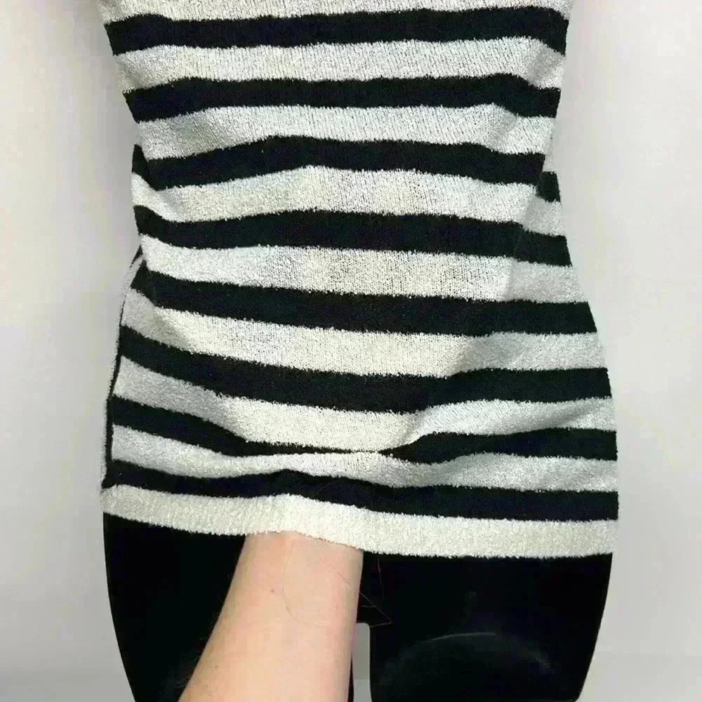 En crème black and white tank top stripes size small - Picture 5 of 7